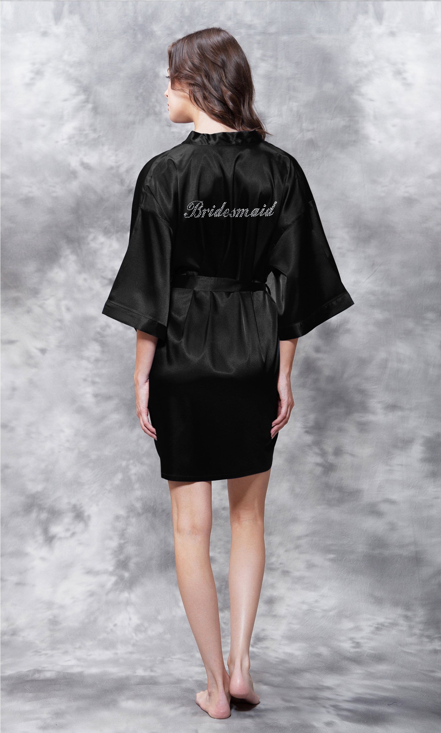 black satin robes for bridesmaids
