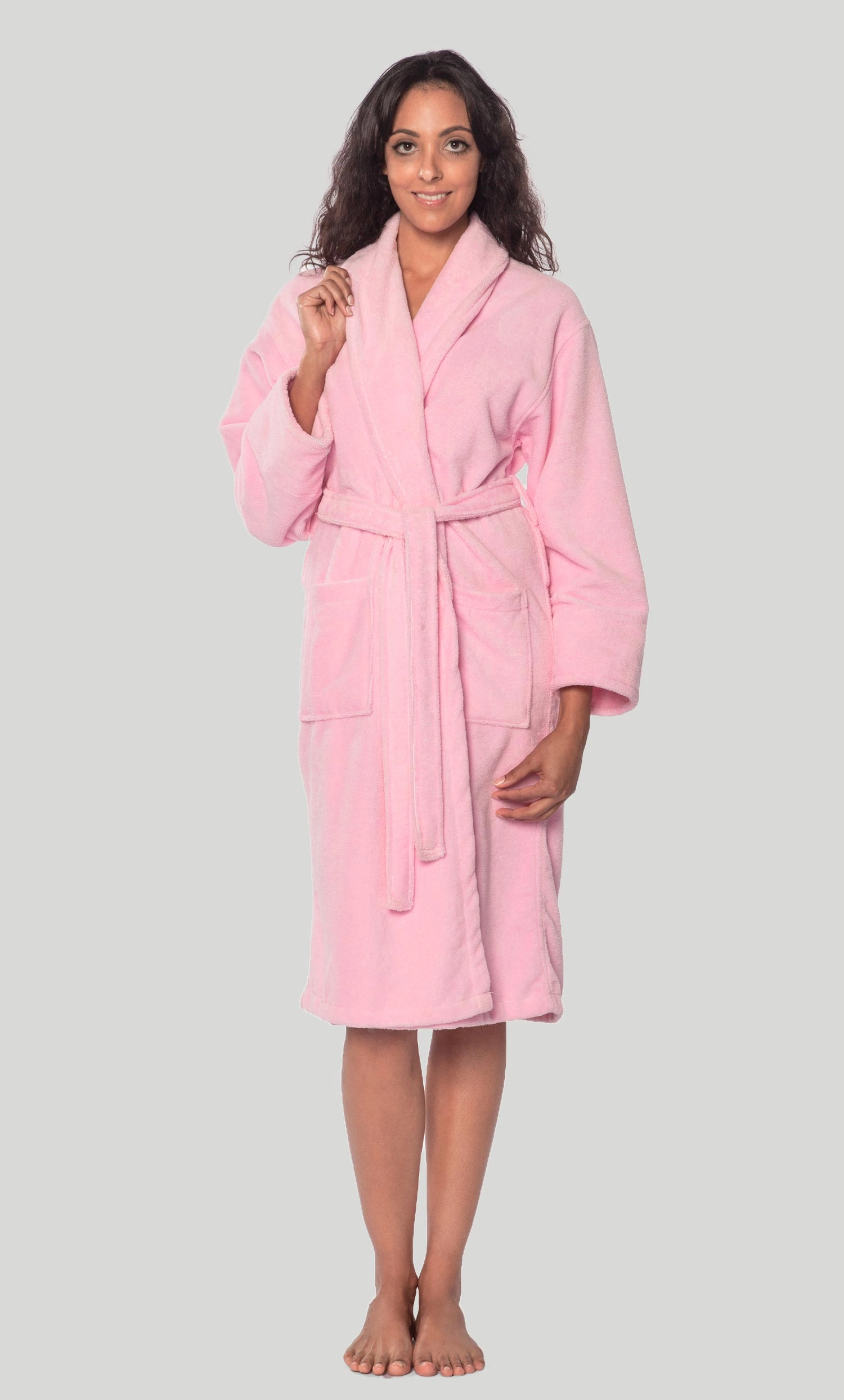 Women's :: Luxury Microfiber Plush Lined Robe Pink - Wholesale bathrobes,  Spa robes, Kids robes, Cotton robes, Spa Slippers, Wholesale Towels