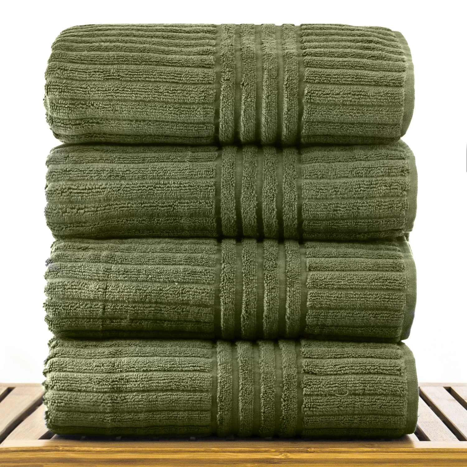 Chakir Turkish Linens Turkish Cotton Luxury Hotel & Spa Bath Towel, Bath  Towel - Set of 4, Moss