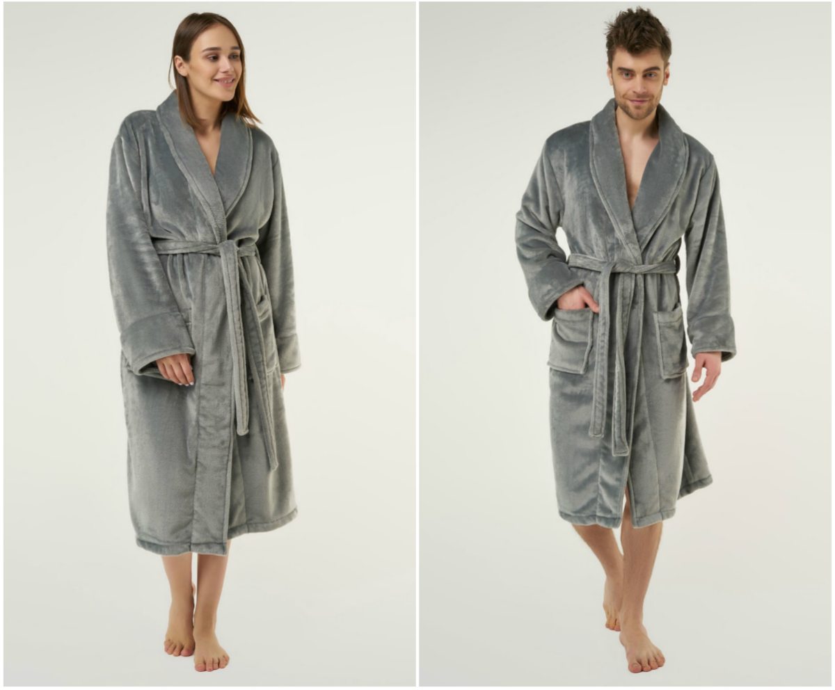gray super soft tahoe microfleece shawl collar rob | How To Wear A Robe To This Year’s Halloween Party | silk robe halloween costume | costumes for halloween
