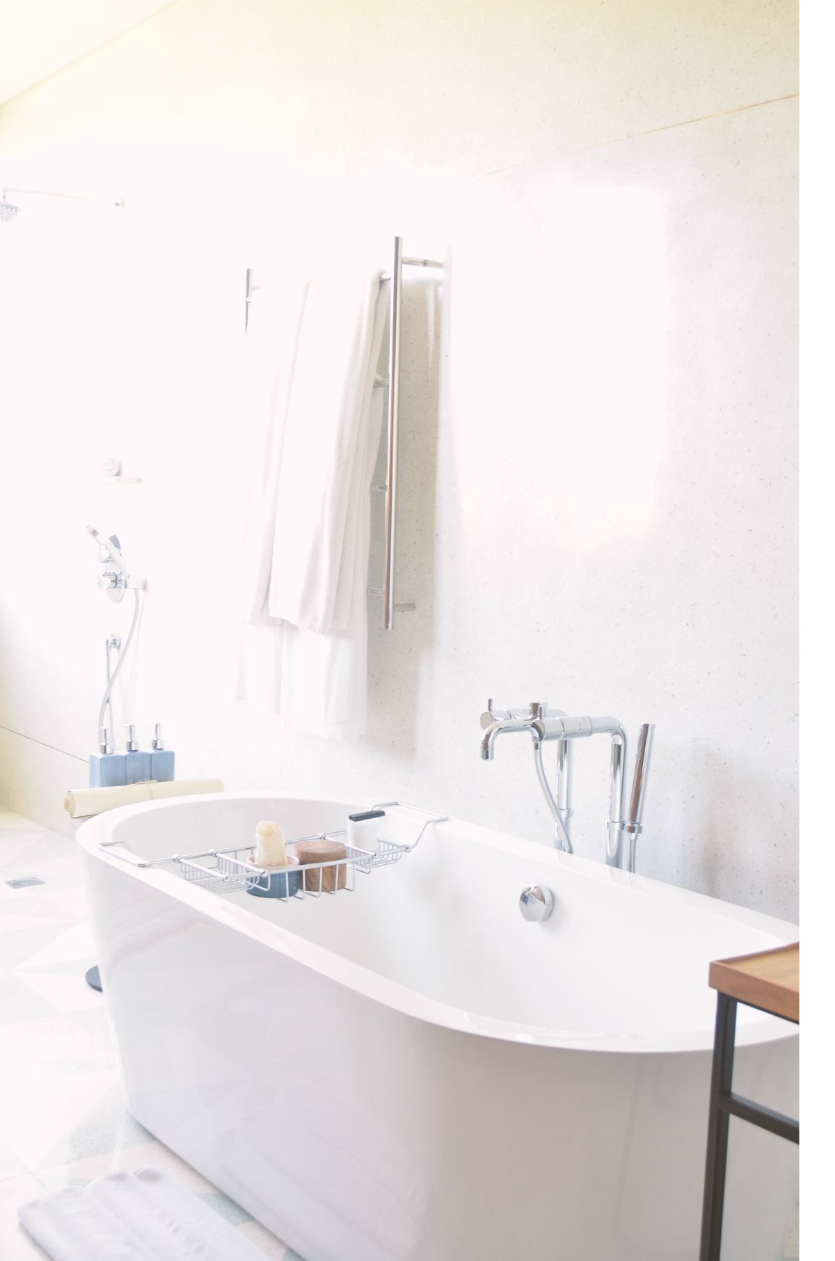Bathroom with bathtub | Celebrity Bedtime Routines That Actually Help You Get To Sleep