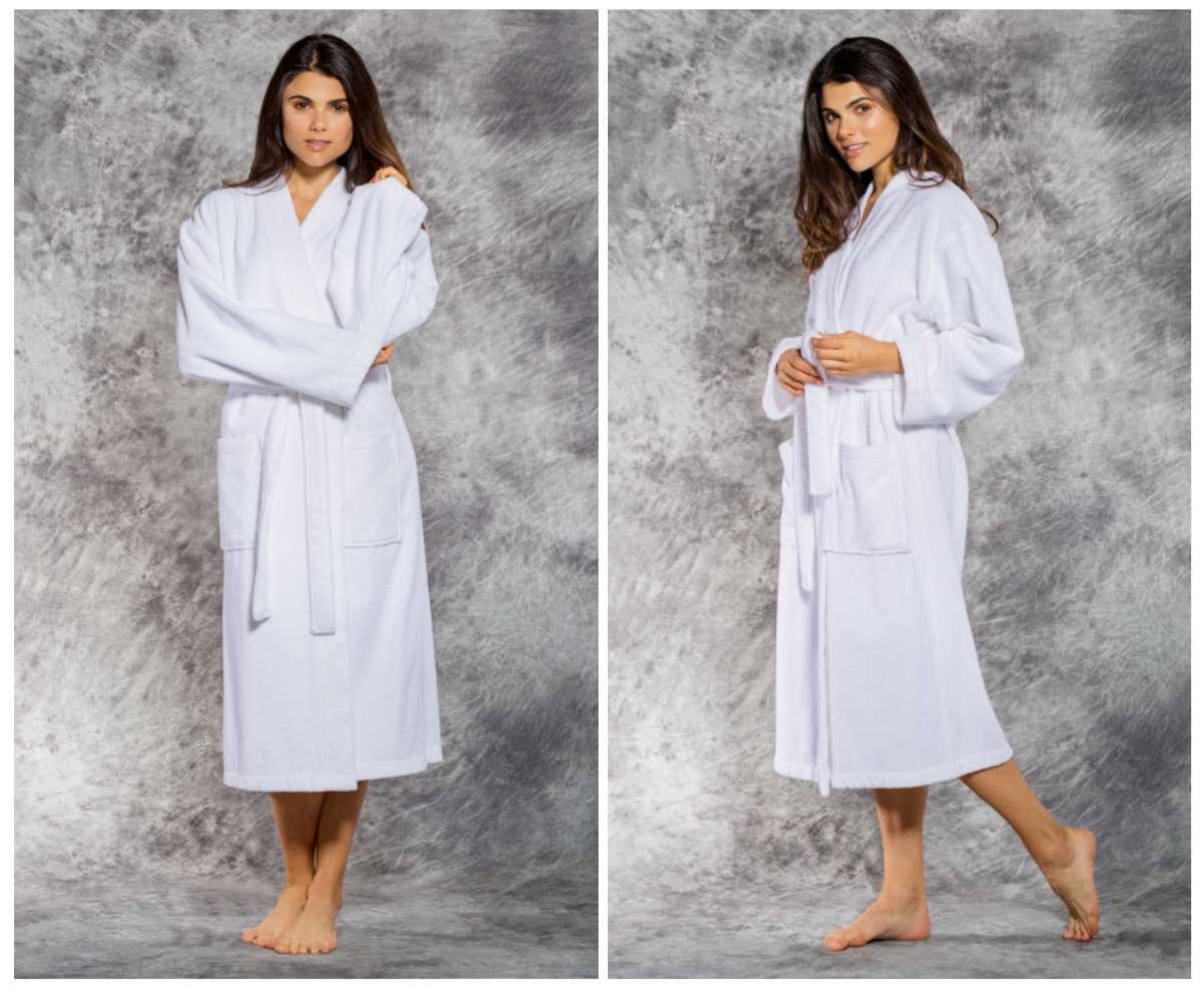Turkish Cotton White Terry Kimono Bathrobe | Celebrity Bedtime Routines That Actually Help You Get To Sleep