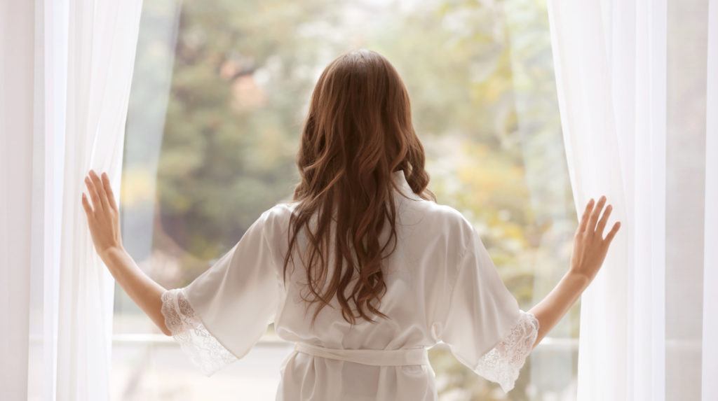 white silk kimono dress