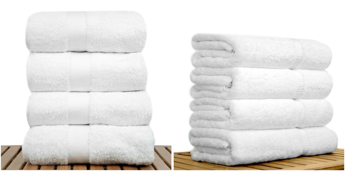 27x54 17 lbs turkish cotton bamboo blended ultra soft white bath towel | How To Choose The Best Salon Towels and Robes | salon towels | salon and spa