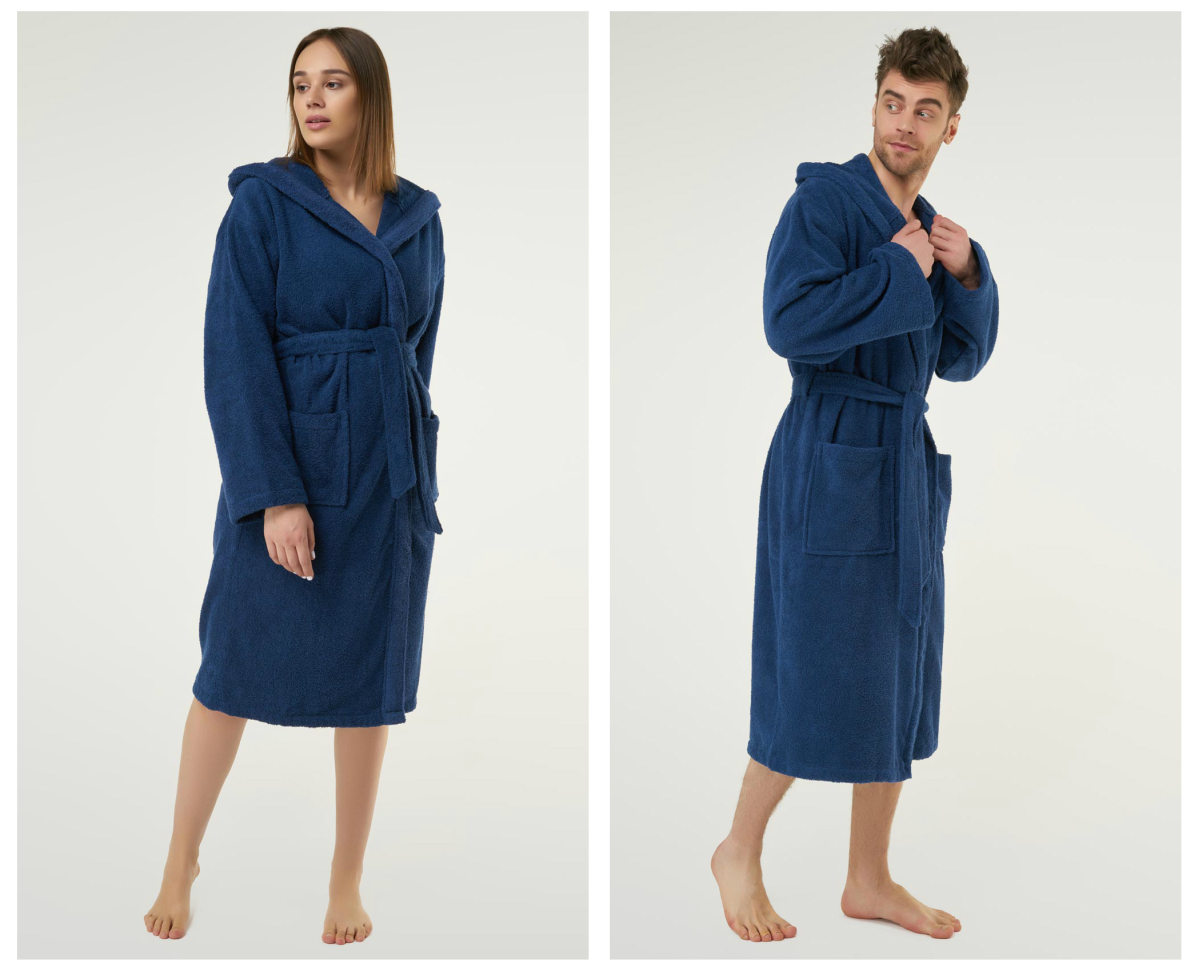 Hooded terry bathrobe | Bathrobe Size Chart: Guide To Choosing Robe That Fits You