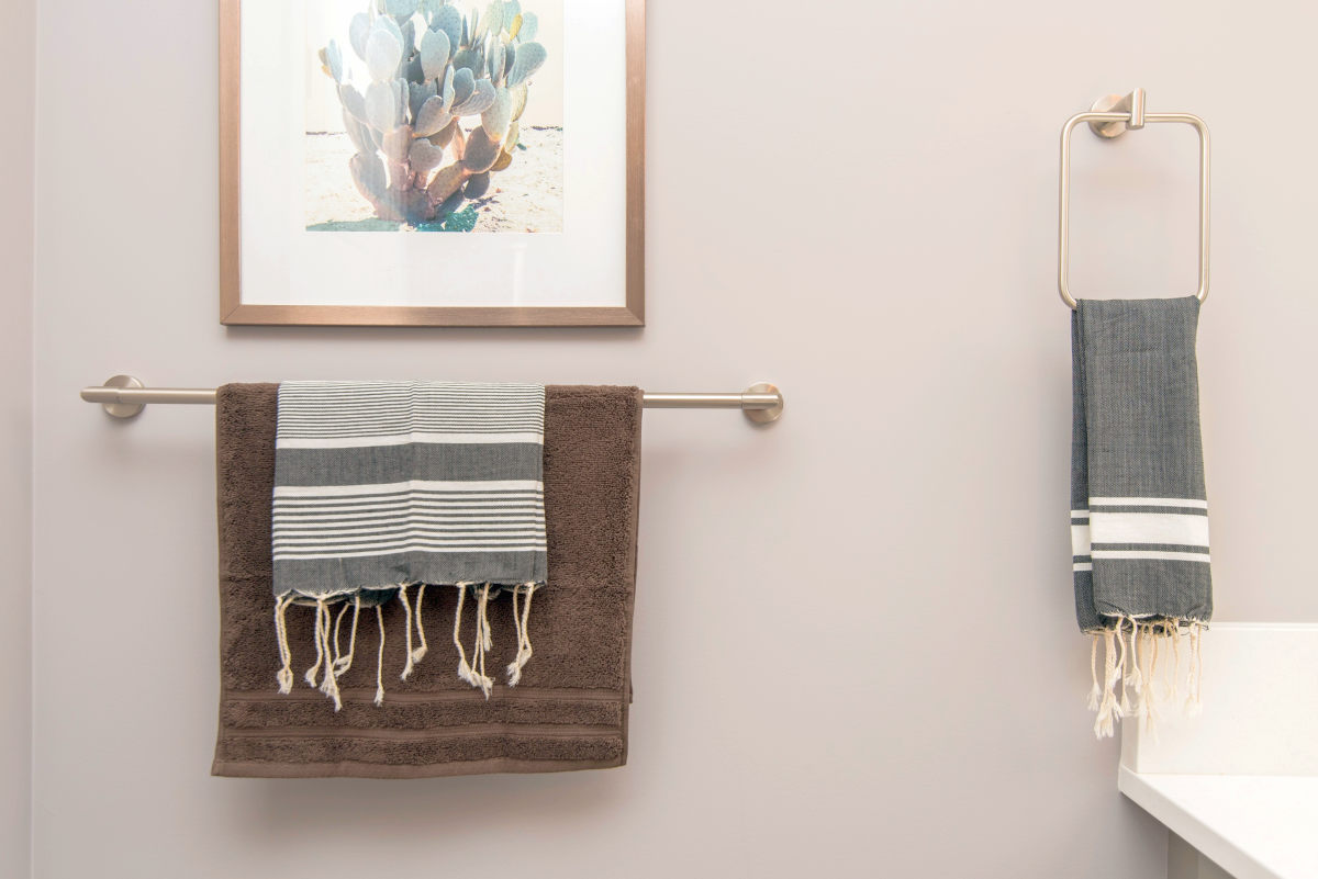 Bath towel on rack | Towel Rack Ideas For Your Bathroom