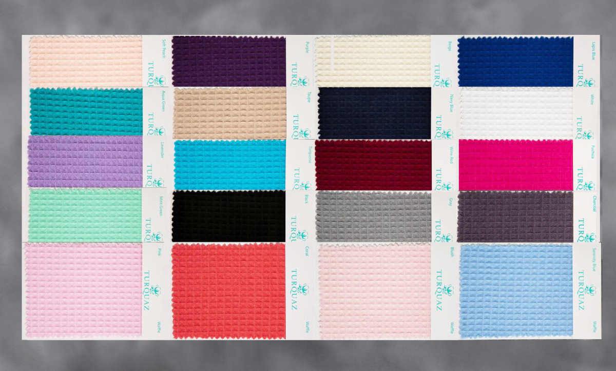 Waffle fabric swatch set | Cotton Robe Buying Guide | How To Find The Right Robe For You