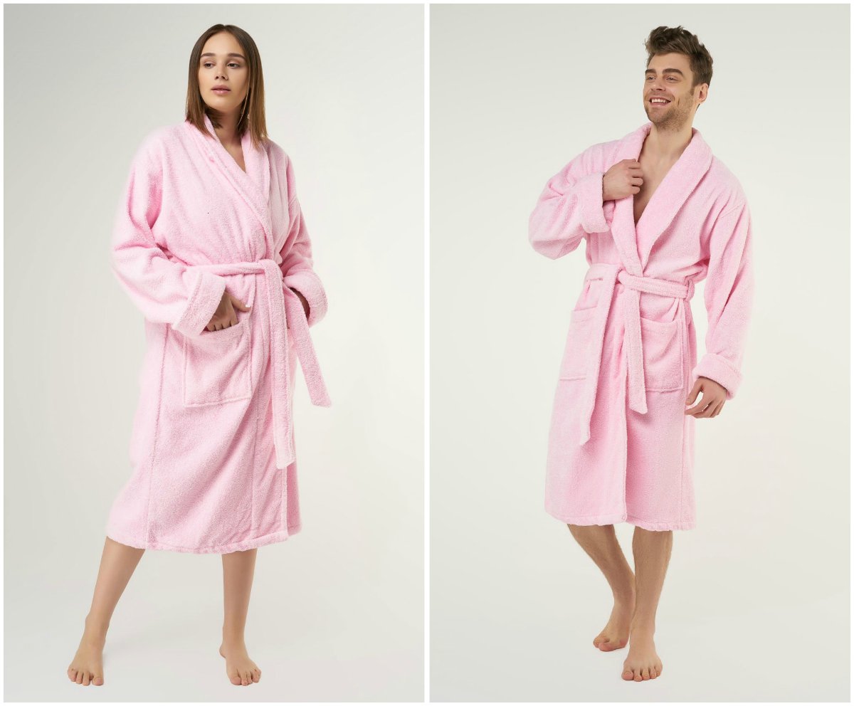 pink shawl terry mens and womens bathrobe | The Essentials Every Cryotherapy Spa Must Have | cryotherapy spa | what is cryotherapy