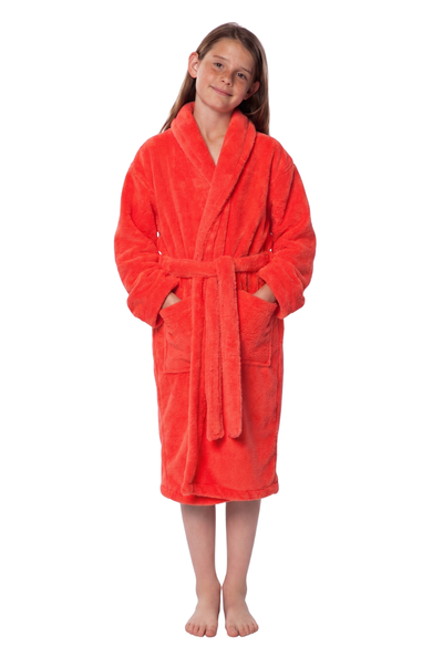 Coral Plush Super Soft Fleece Shawl Kid's Robe