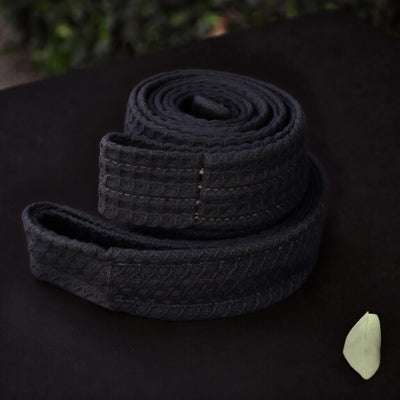Square Pattern Bathrobe Belt - Charcoal