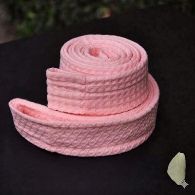 Square Pattern Bathrobe Belt - Blush Pink