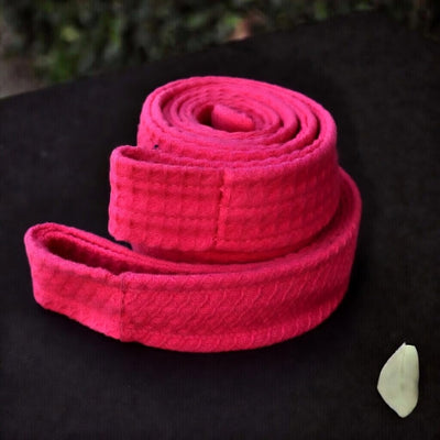 Square Pattern Bathrobe Belt - Fuchsia