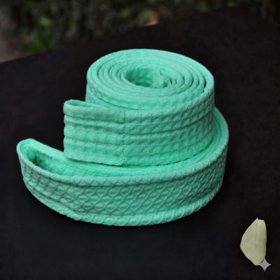 Square Pattern Bathrobe Belt - Mint Green