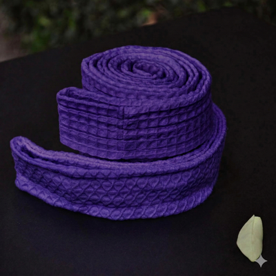 Square Pattern Bathrobe Belt - Purple