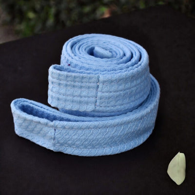 Square Pattern Bathrobe Belt - Serenity Blue