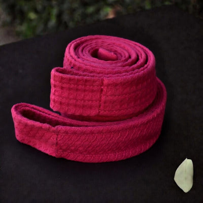 Square Pattern Bathrobe Belt Wine Red