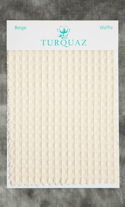 Beige Waffle Fabric Swatch - Free Shipping