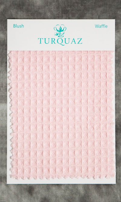 Blush Waffle Fabric Swatch - Free Shipping