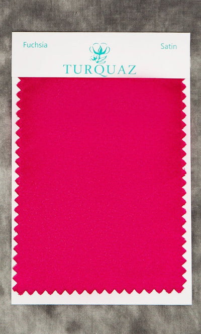 Fuchsia Satin Fabric Swatch - Free Shipping