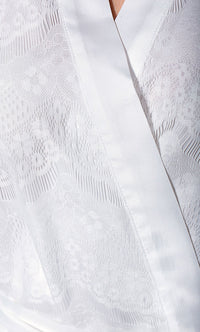 Eliza Lace Bridal Kimono White Short Robe