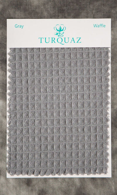 Gray Waffle Fabric Swatch - Free Shipping