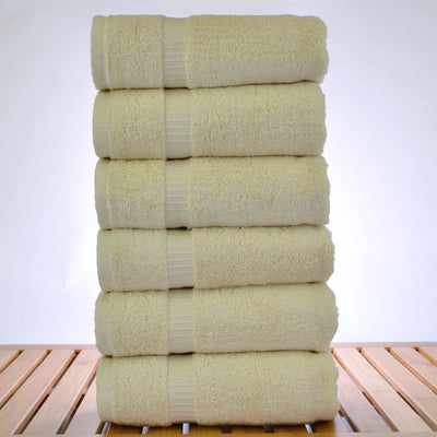 16" x 30" - 5.5 lbs/doz - %100 Turkish Cotton Beige Hand Towel - Dobby Border