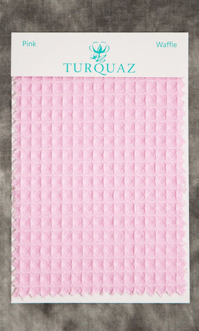 Pink Waffle Fabric Swatch - Free Shipping