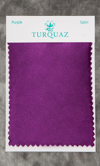 Purple Satin Fabric Swatch - Free Shipping