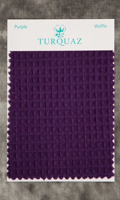 Purple Waffle Fabric Swatch - Free Shipping