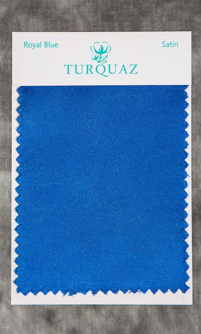 Royal Blue Satin Fabric Swatch - Free Shipping