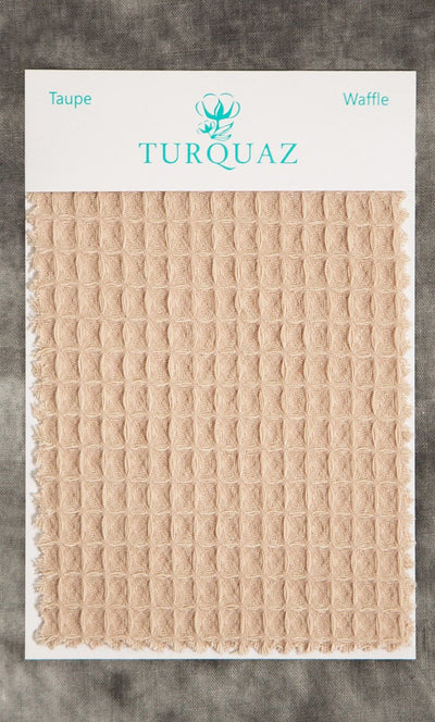 Taupe Waffle Fabric Swatch - Free Shipping