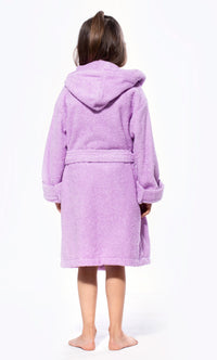 100% Turkish Cotton Lavender Hooded Terry Kid's Bathrobe