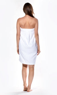 100% Turkish Cotton White Terry Cloth Spa, Bath Wrap
