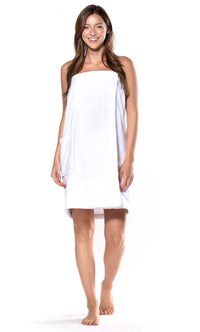 100% Turkish Cotton White Terry Cloth Spa, Bath Wrap