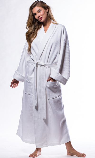 Knit Diamond Luxury Shawl Bathrobe