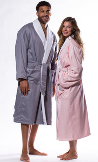 Luxury Microfiber Lined Robe Pink