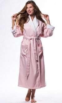 Luxury Microfiber Lined Robe Pink