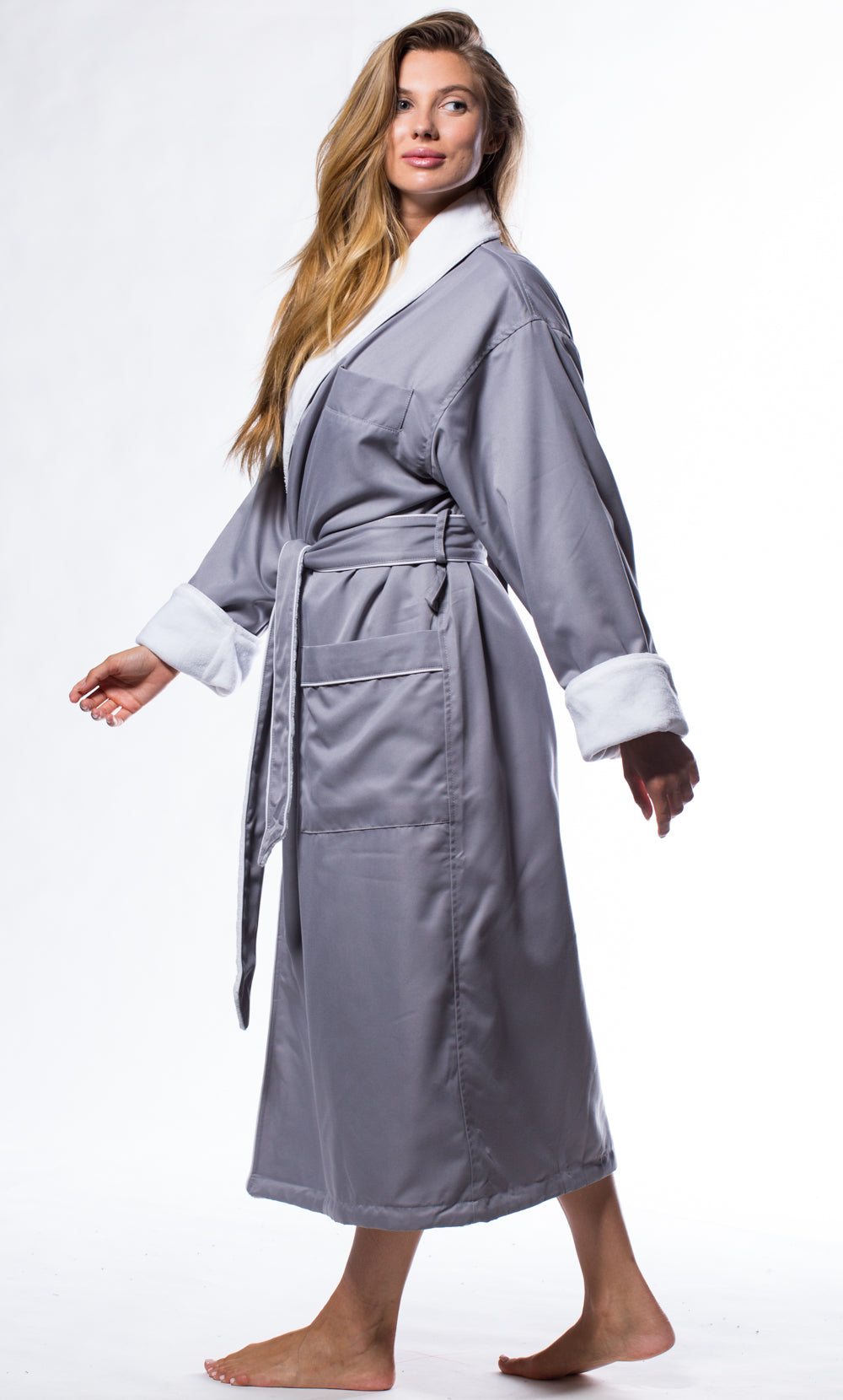 Luxury Microfiber Lined Robe Gray – RobeMart
