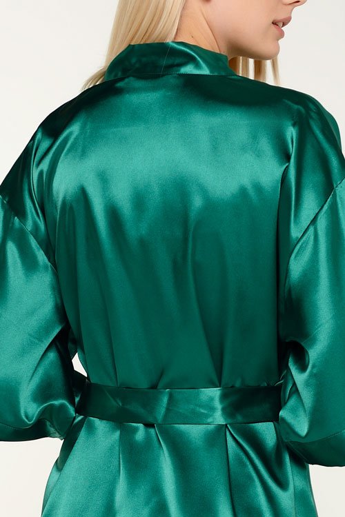 Lush Meadow Emerald Green Silky Satin Kimono Robe | Robemart Wholesale Prices RobeMart Lush Meadow Emerald Green Silky Satin Kimono Robe | Robemart Wholesale Prices RobeMart