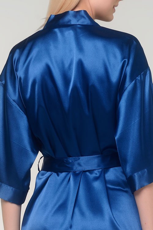 Santa Blue Robe Satin Robe Blue