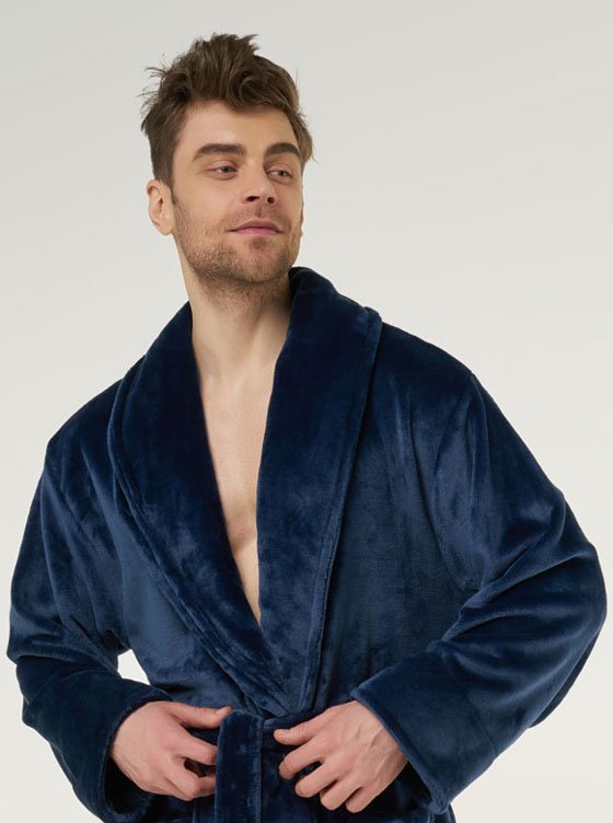 Mens Robes And Bathrobes Luxury Plush Followme Velour Robe Robes
