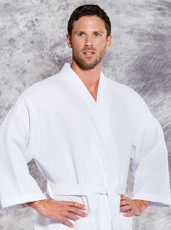 Mens White Kimono Robe
