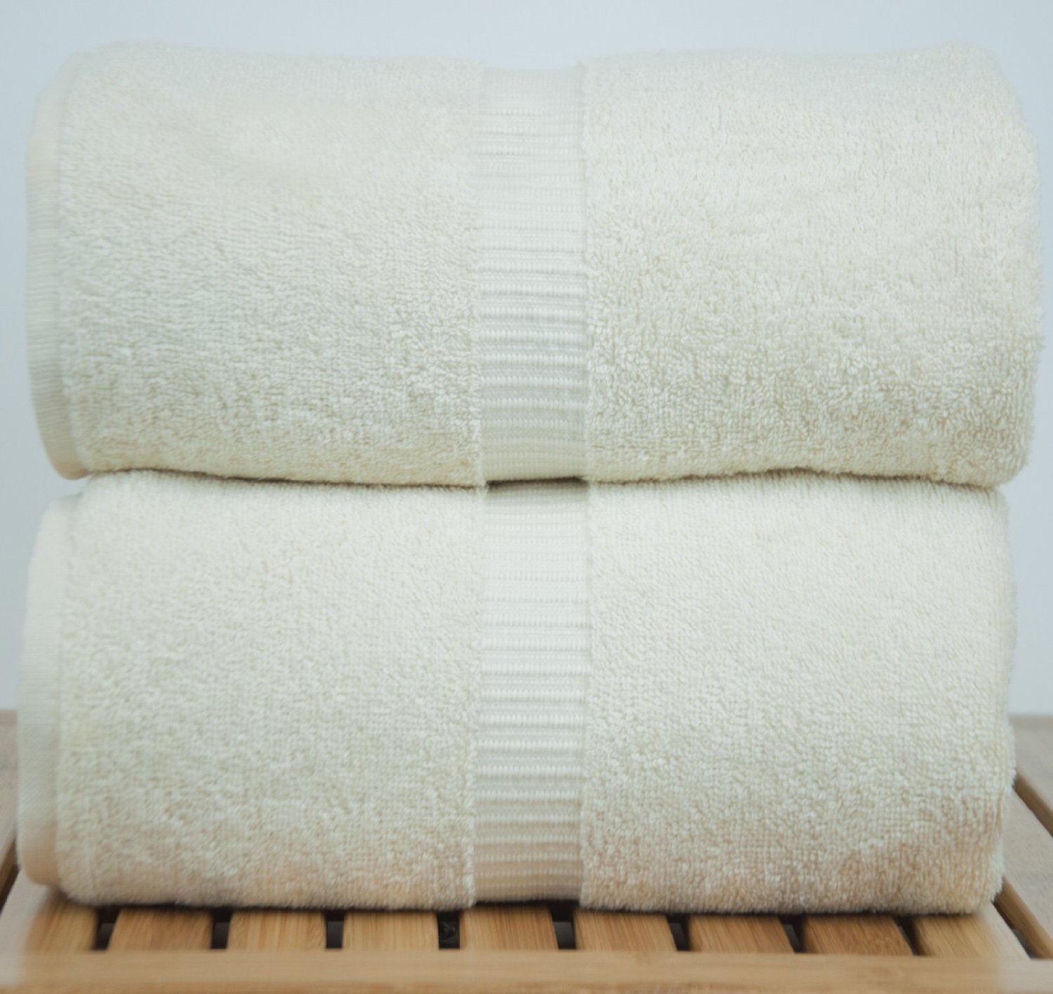 35" x 70" - 22 lbs/doz - 100% Turkish Cotton Beige Bath Sheet Towel - Dobby Border-Robemart.com