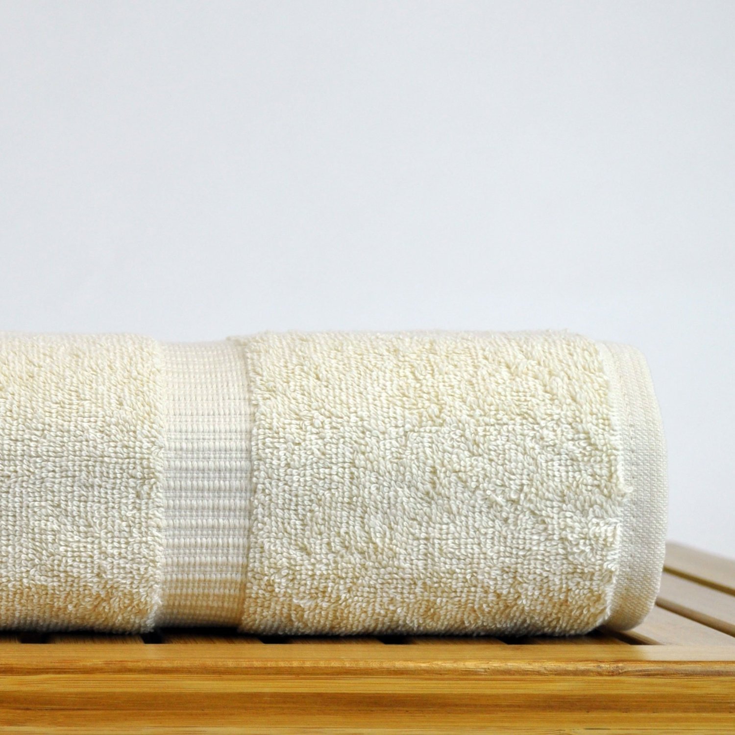 27" x 54" - 17 lbs/doz - %100 Turkish Cotton Beige Bath Towel - Dobby Border-Robemart.com