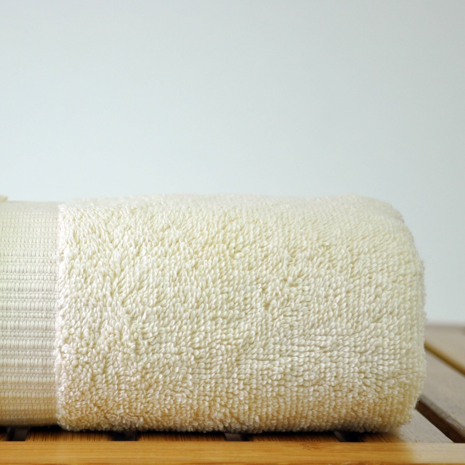 16" x 30" - 5.5 lbs/doz - %100 Turkish Cotton Beige Hand Towel - Dobby Border-Robemart.com