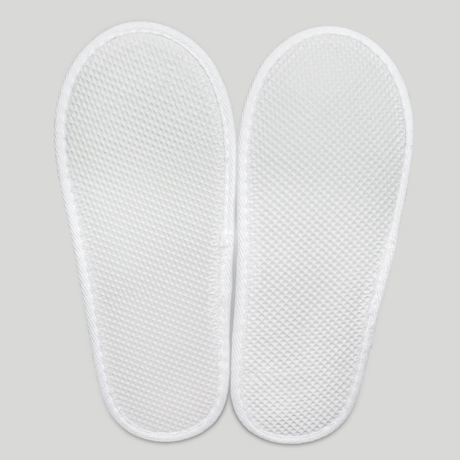 Accessories :: Hotel and Spa Slippers :: White Closed Toe Kids Velour ...