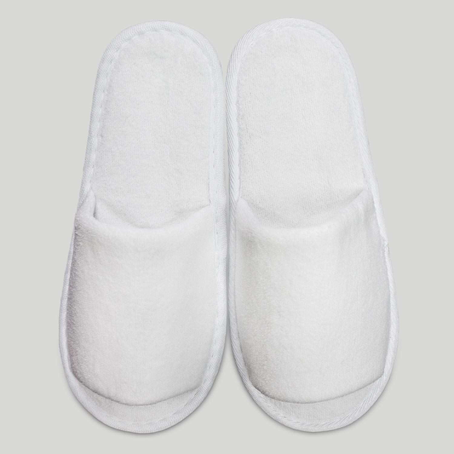 White Open Toe Kids Velour Slippers-Robemart.com