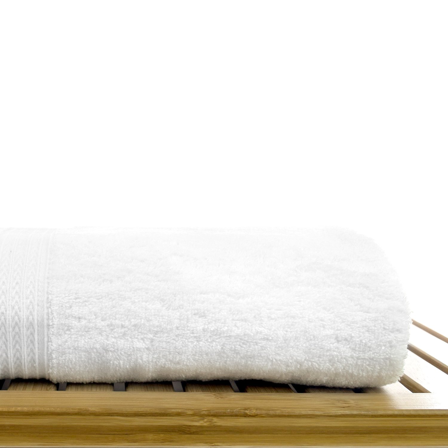 27" x 54" - 17 lbs/doz - 100% Cotton Eco White Bath Towel-Robemart.com