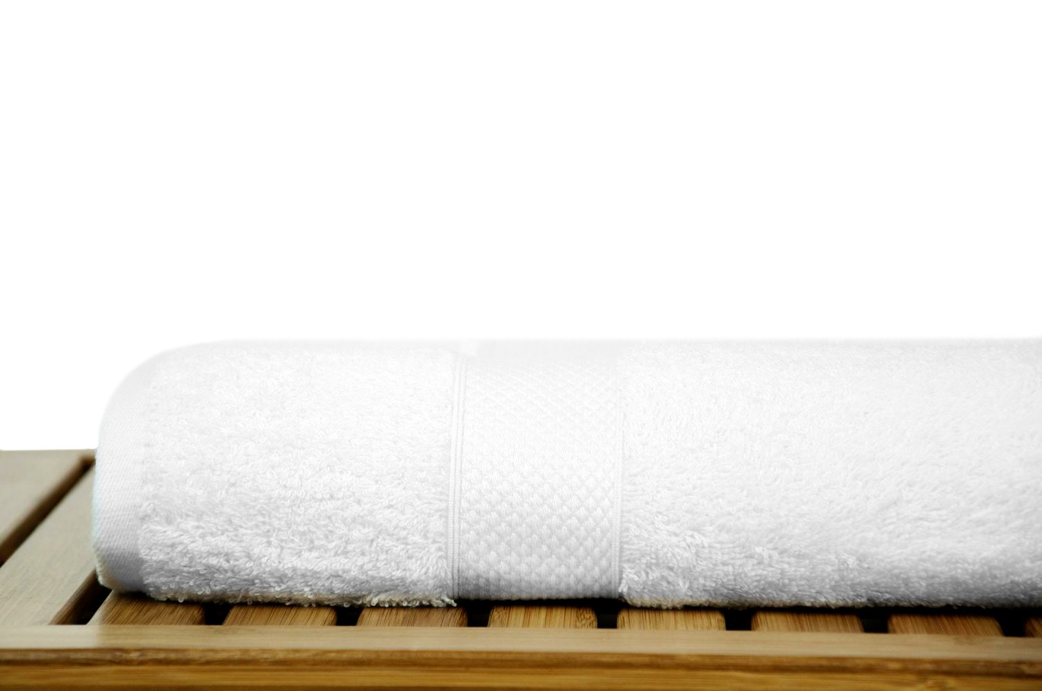 27" x 54" - 17 lbs/doz - %100 Turkish Cotton Bamboo Blended Ultra Soft White Bath Towel-Robemart.com