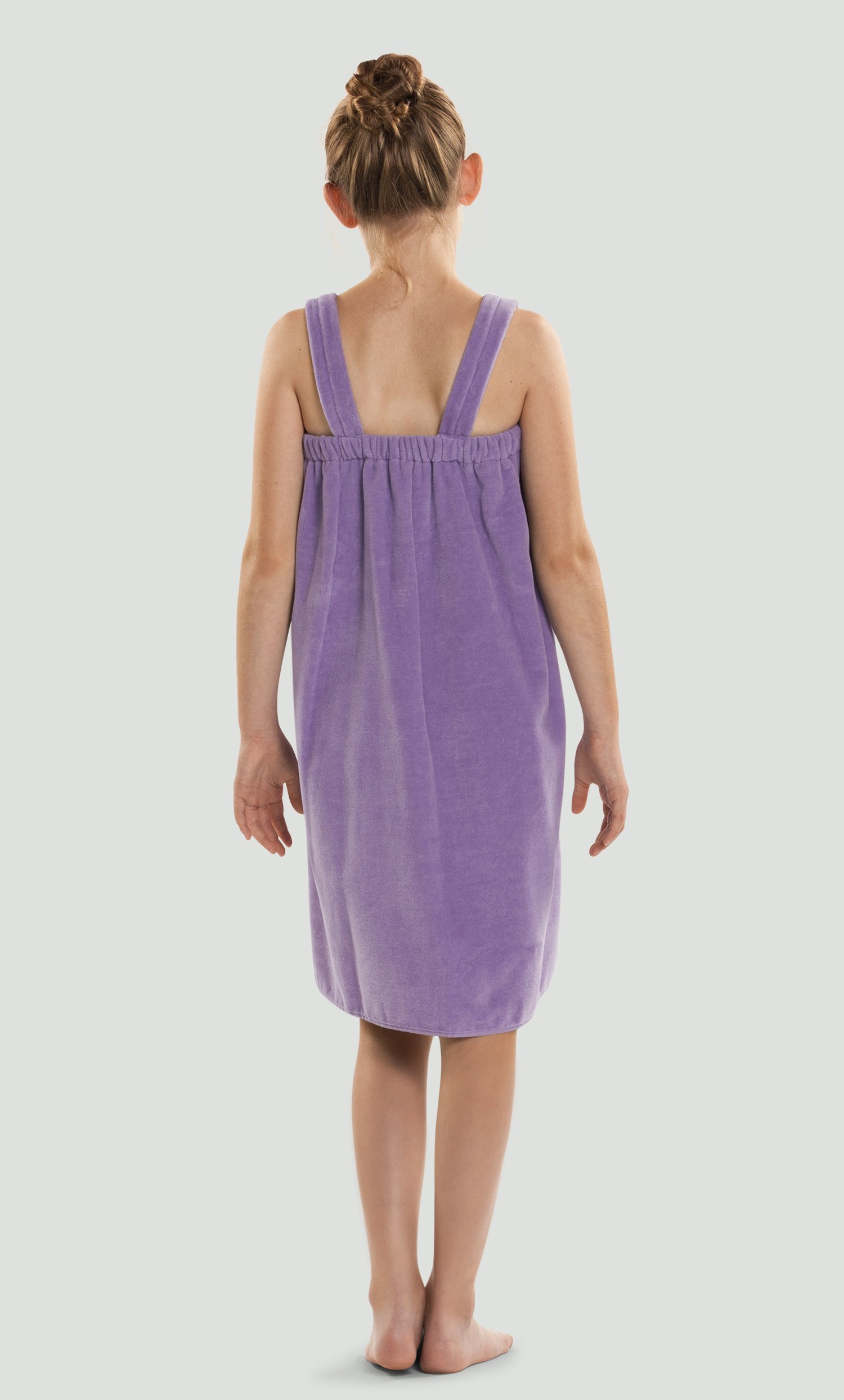 100% Cotton Lavender Terry Velour Cloth Kid's Spa/Pool Wrap, Bath Towel Wrap-Robemart.com
